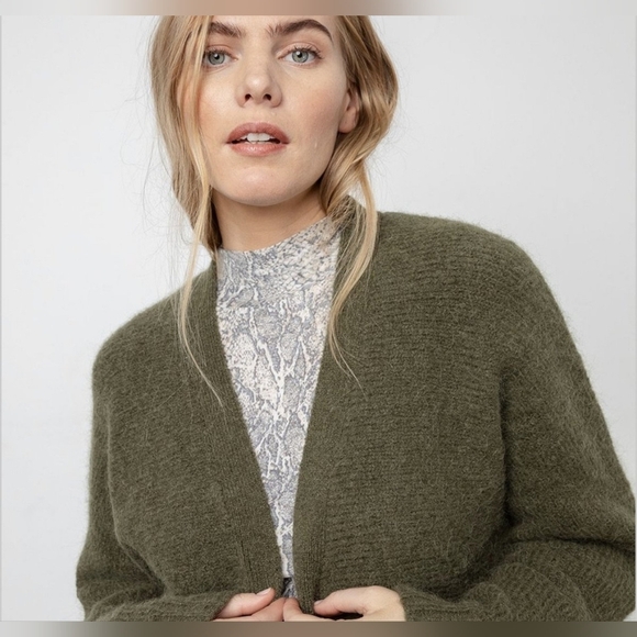Rails Oslo Cartigan Button Up Wool Alpaca Blend in Olive Size Small - Picture 2 of 11